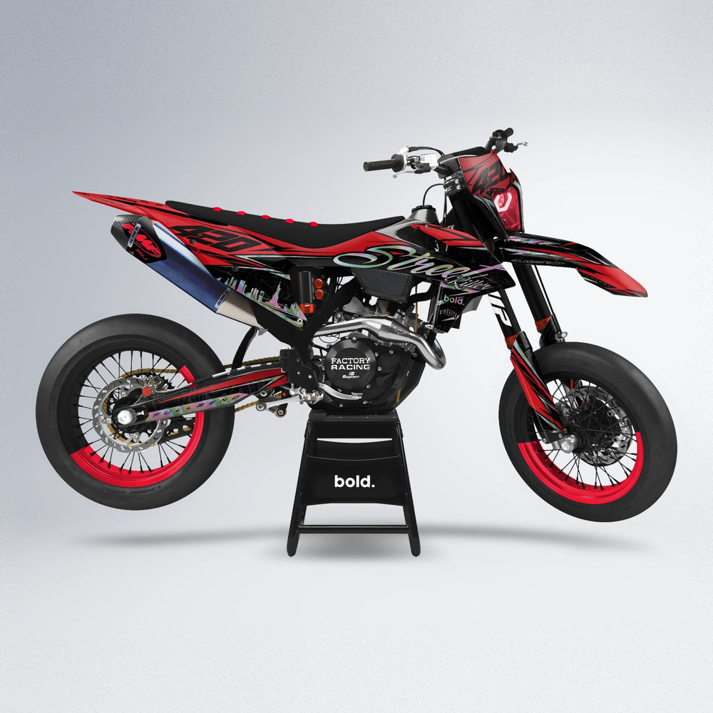 BLAZE supermoto graphics kit in Red