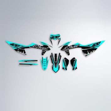 BLAZE graphics kit parts layout in Teal