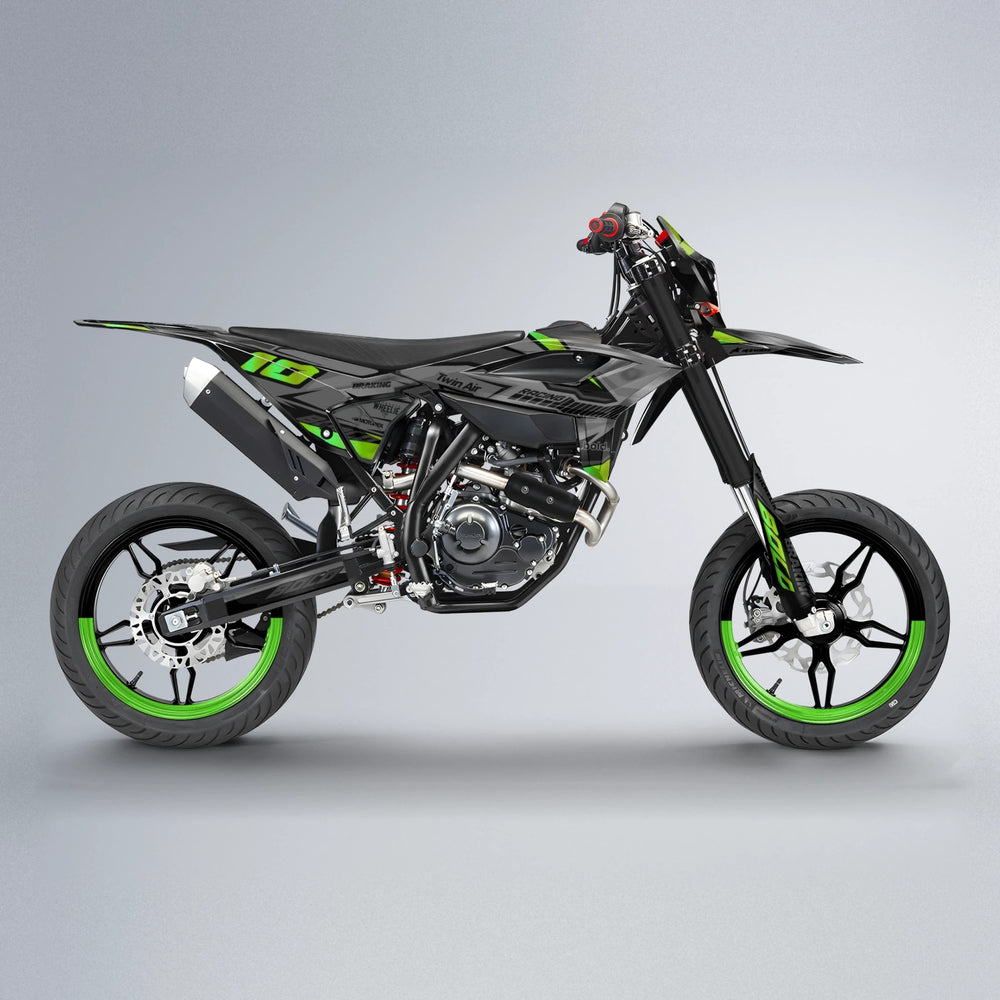 BRANDER Beta supermoto graphics kit in Green