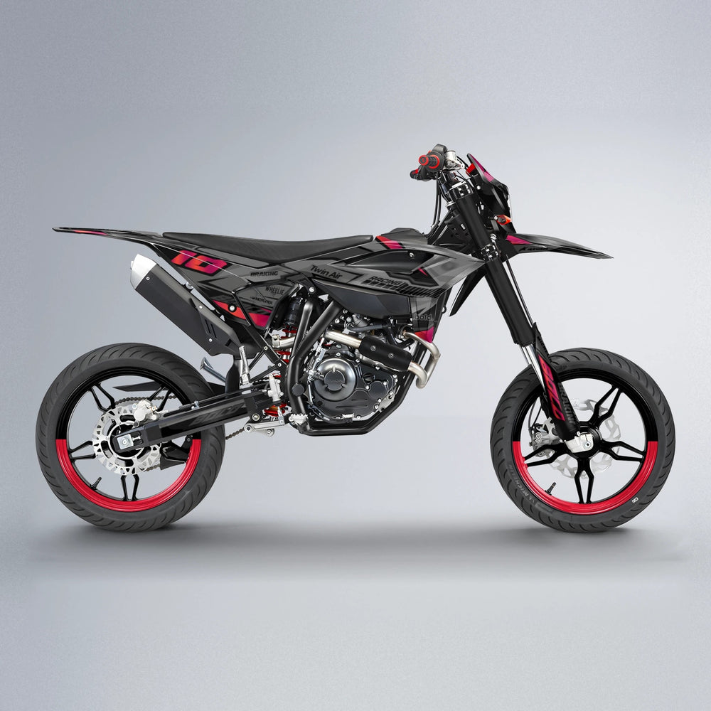 BRANDER Beta supermoto graphics kit in Red