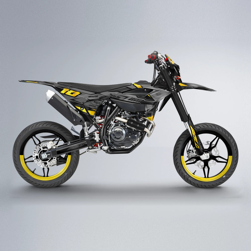 BRANDER Beta supermoto graphics kit in Yellow