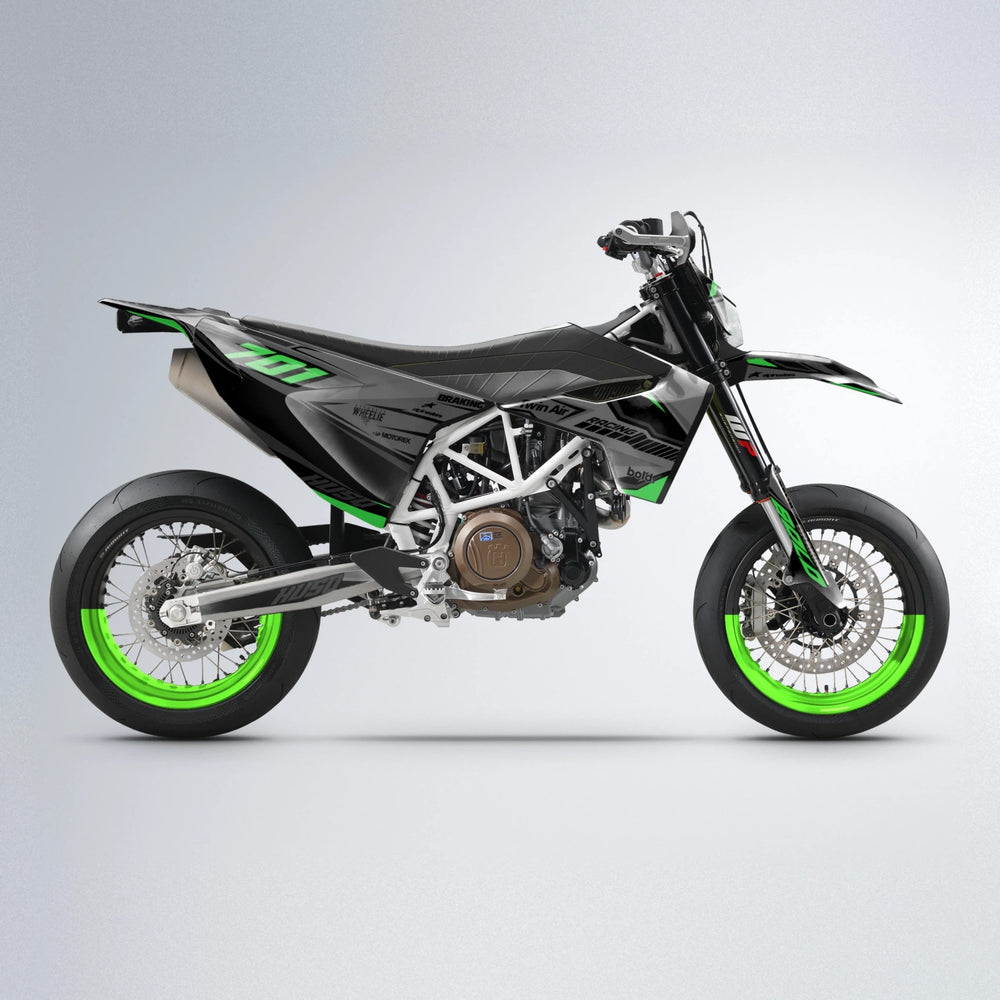 BRANDER Husqvarna 701 supermoto graphics kit in Green