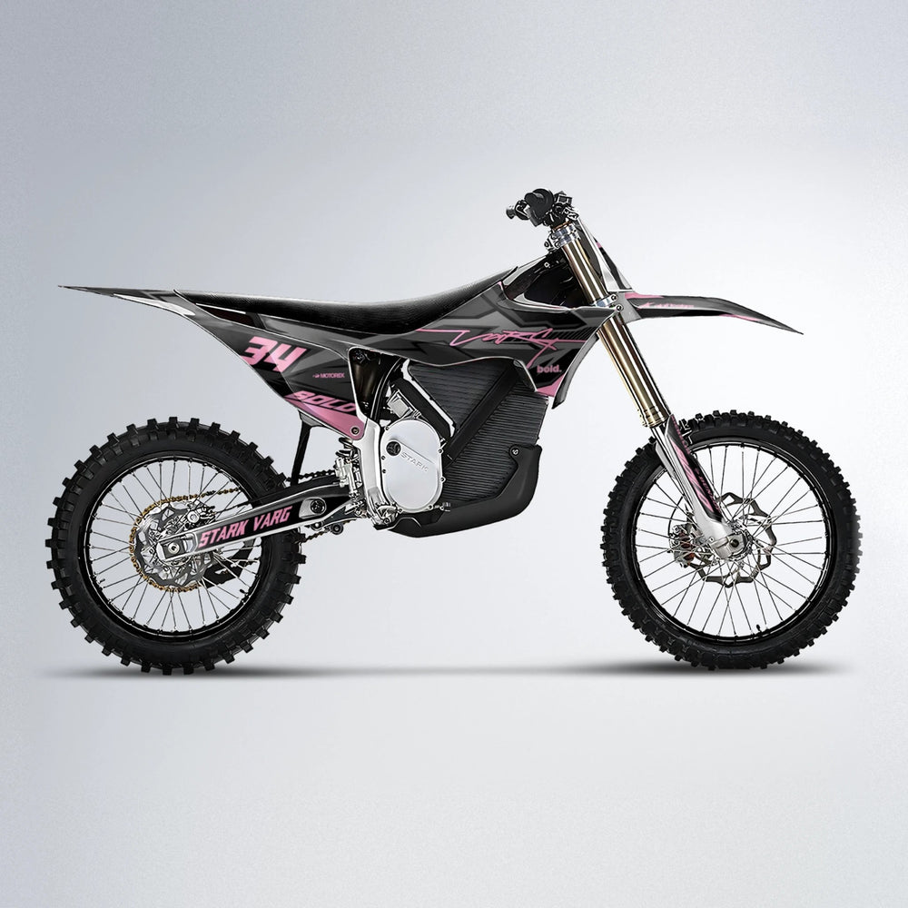 BRANDER Stark Varg MX motocross graphics kit in Sakura Pink