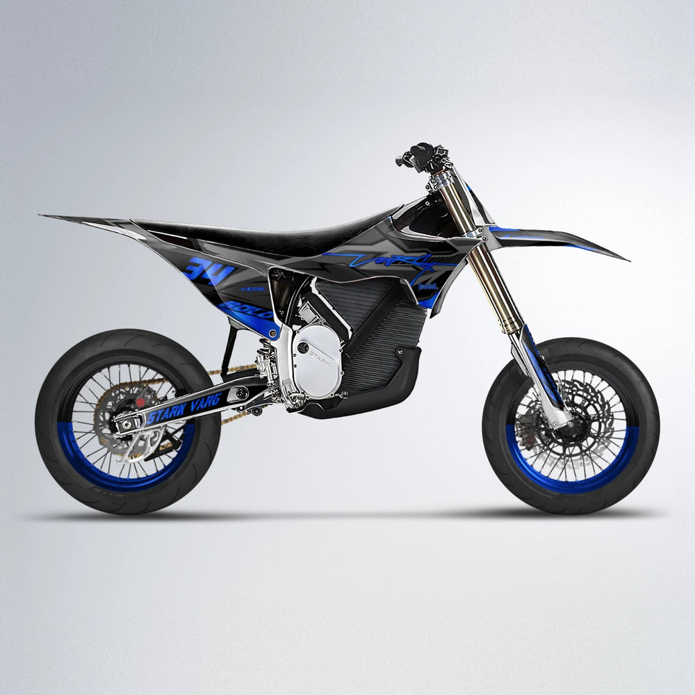 BRANDER Stark Varg SM supermoto graphics kit in Blue