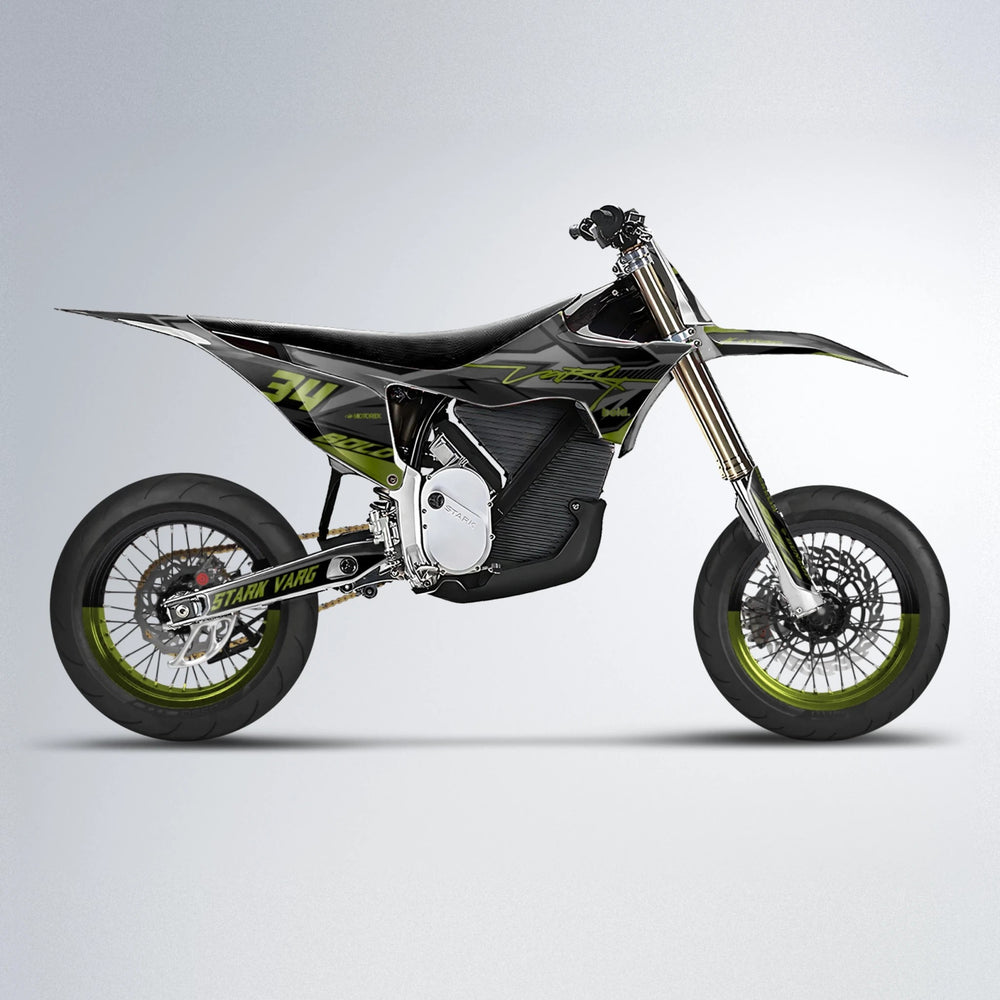 BRANDER Stark Varg SM supermoto graphics kit in Olive