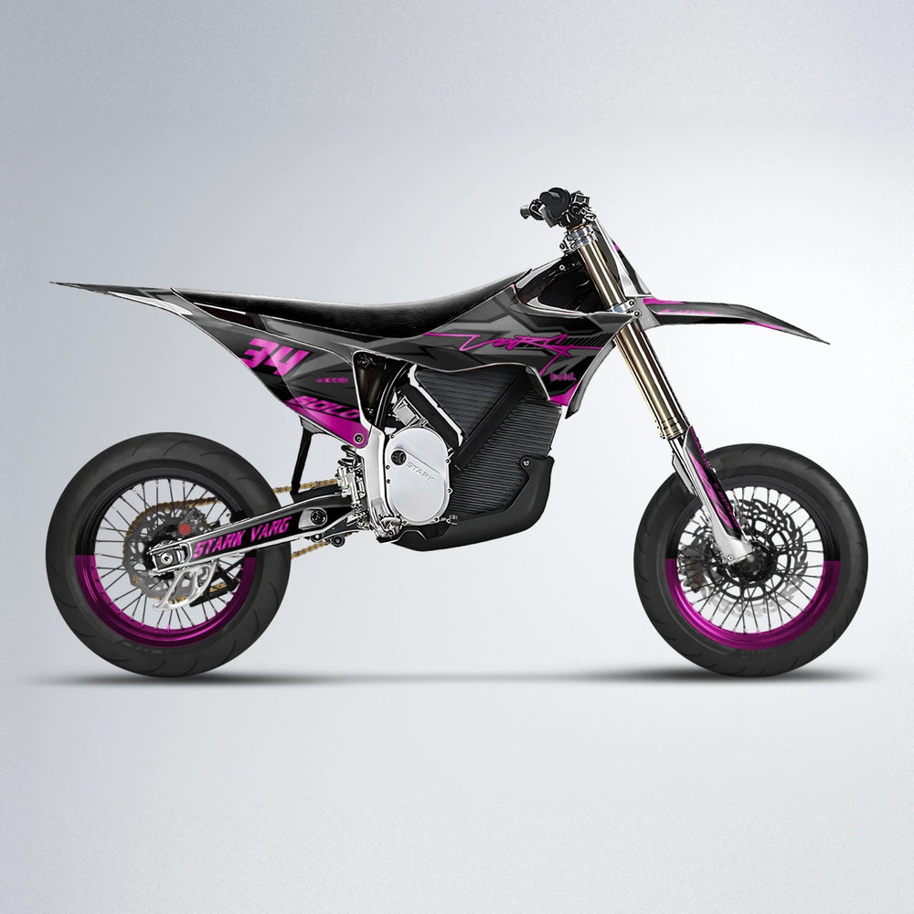 BRANDER Stark Varg SM supermoto graphics kit in Pink