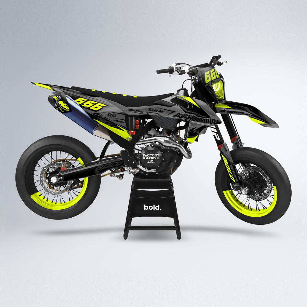 BRANDER supermoto graphics kit in Custom Colour