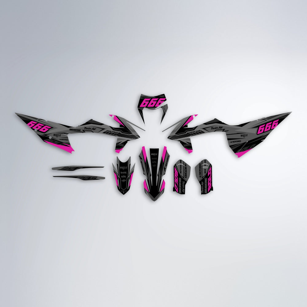 BRANDER graphics kit parts layout in Pink