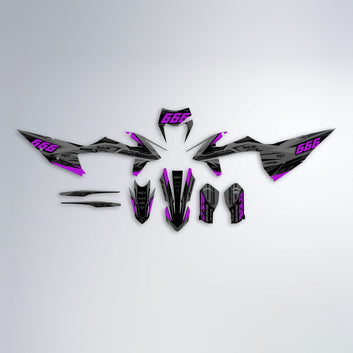 BRANDER graphics kit parts layout in Purple