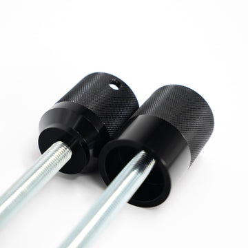 Supermoto Axle Sliders - Premium CNC With Carbon Endcaps