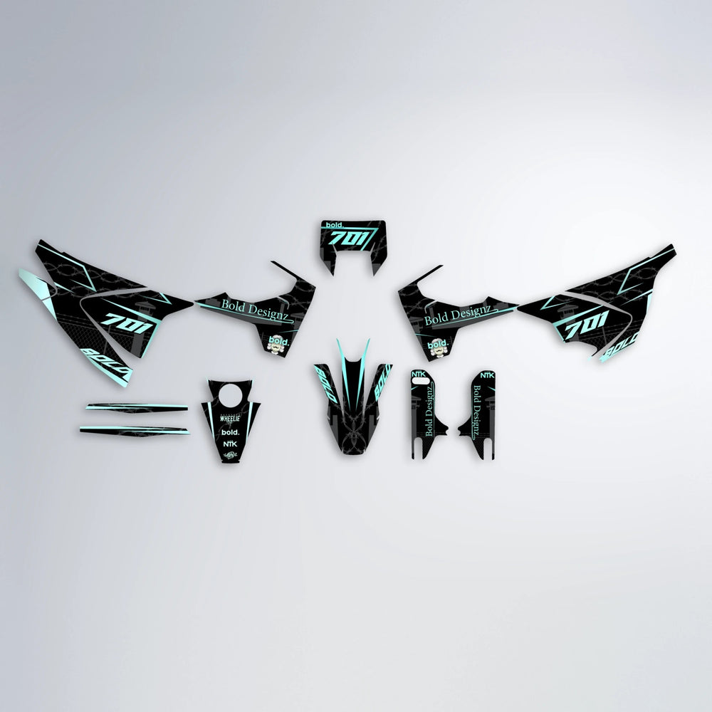 CARLITO Husqvarna 701 graphics kit parts layout in Mint