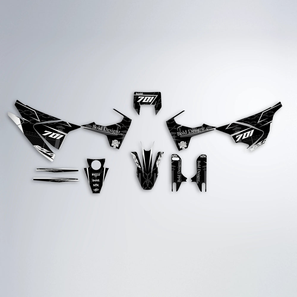 CARLITO Husqvarna 701 graphics kit parts layout in White