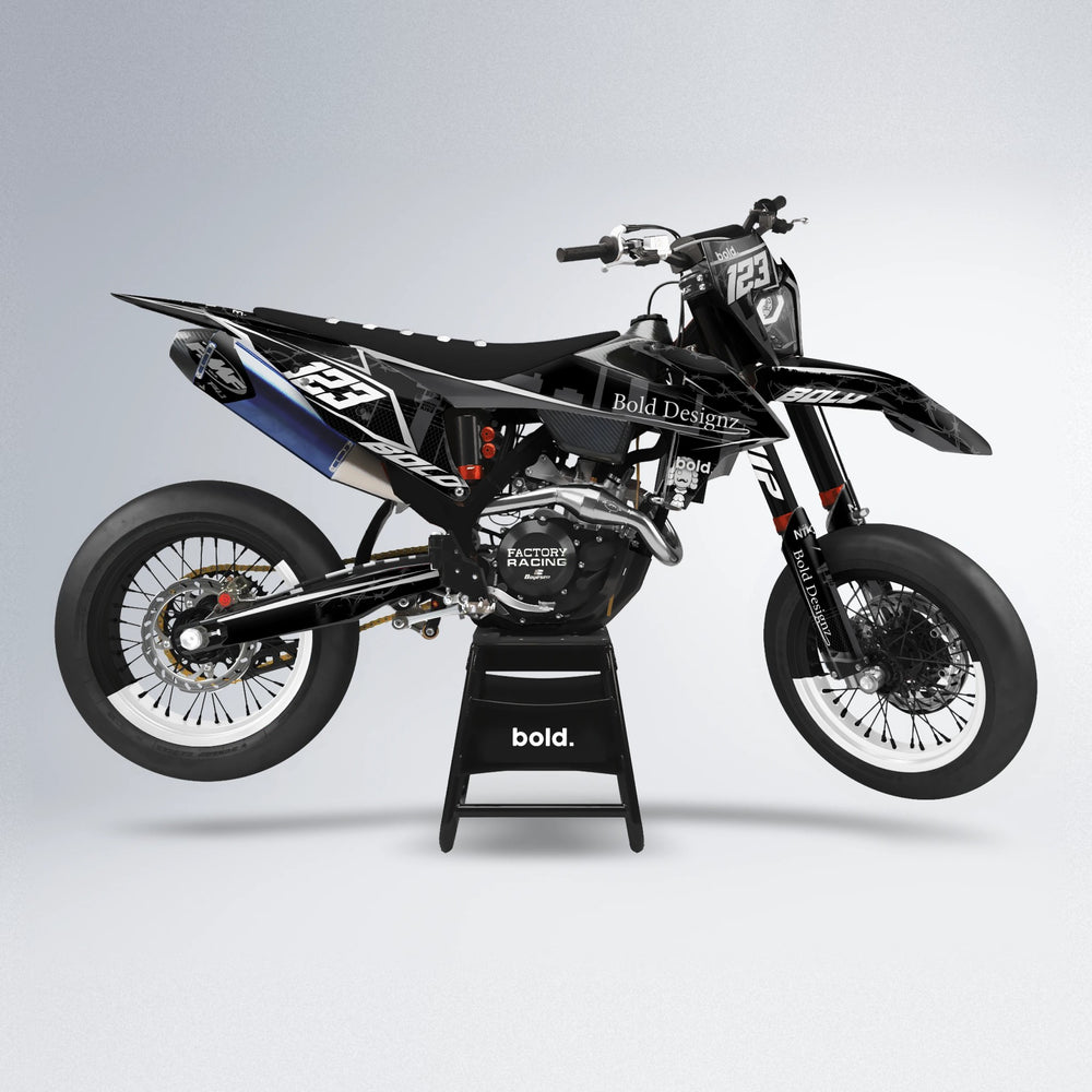 CARLITO supermoto graphics kit in White