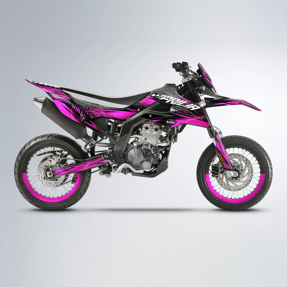 CAUTION Aprilia SX 125 supermoto graphics kit in Pink