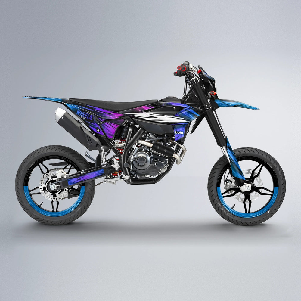 CAUTION Beta supermoto graphics kit in Blue Purple Fade