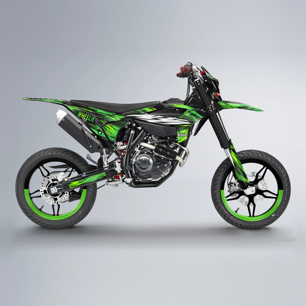 CAUTION Beta supermoto graphics kit in Green