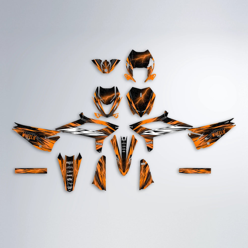 CAUTION Beta graphics kit parts layout in Orange