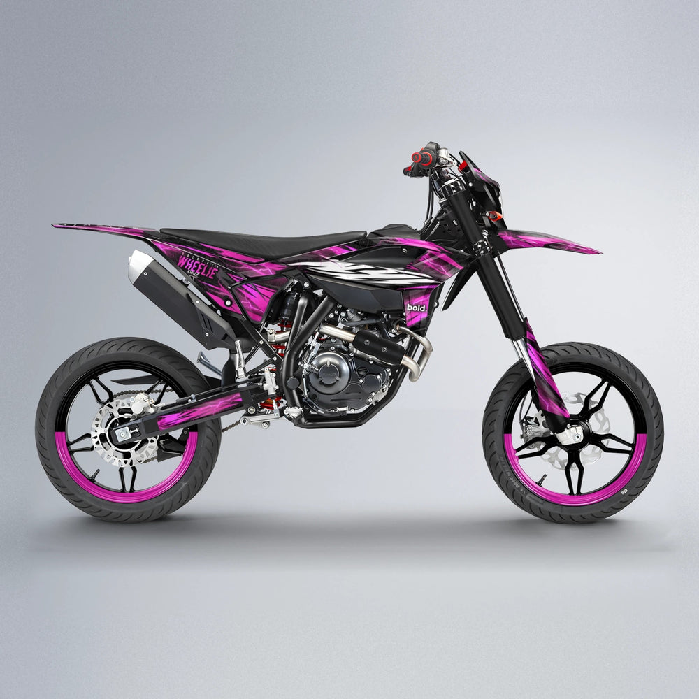 CAUTION Beta supermoto graphics kit in Pink