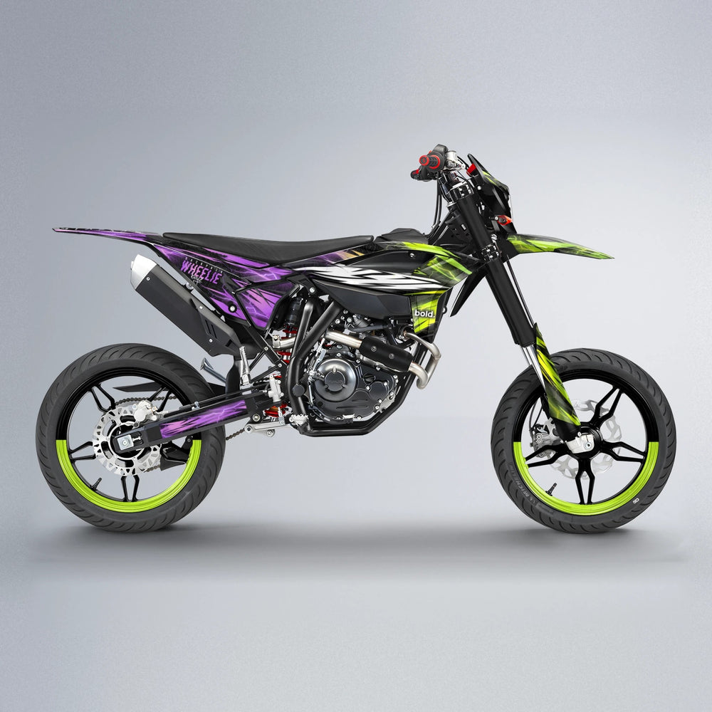 CAUTION Beta supermoto graphics kit in Purple & Yellow