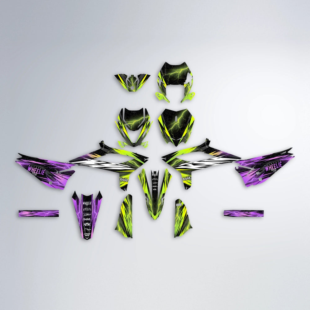 CAUTION Beta graphics kit parts layout in Purple & Yellow