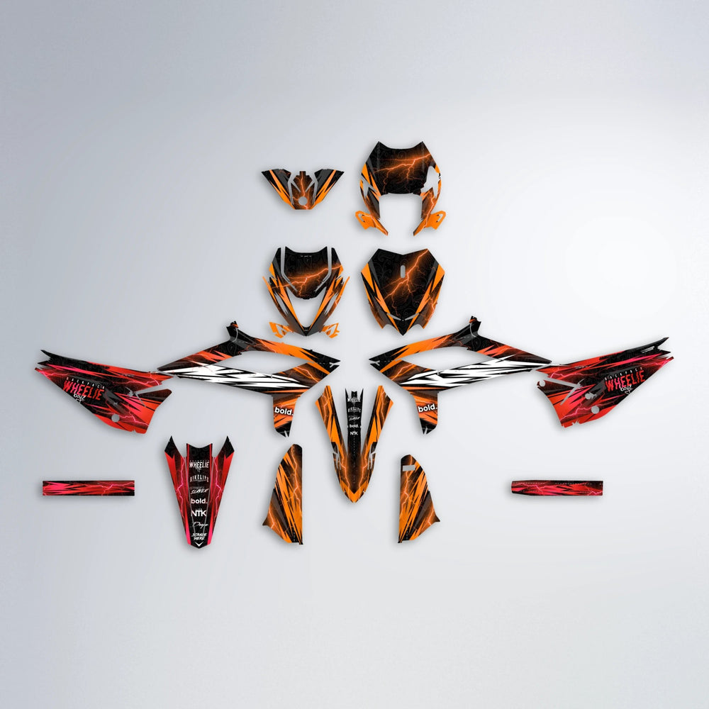 CAUTION Beta graphics kit parts layout in Red & Orange