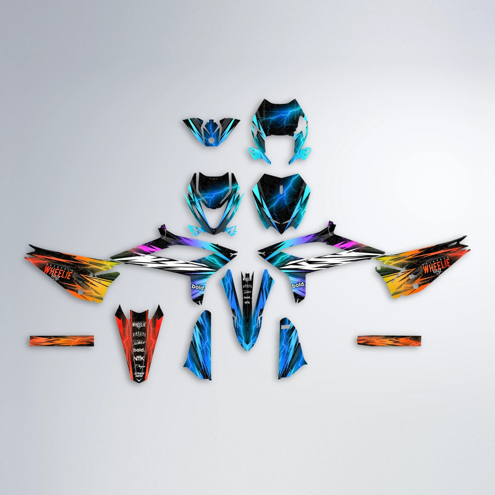 CAUTION Beta graphics kit parts layout in Sunset Fade