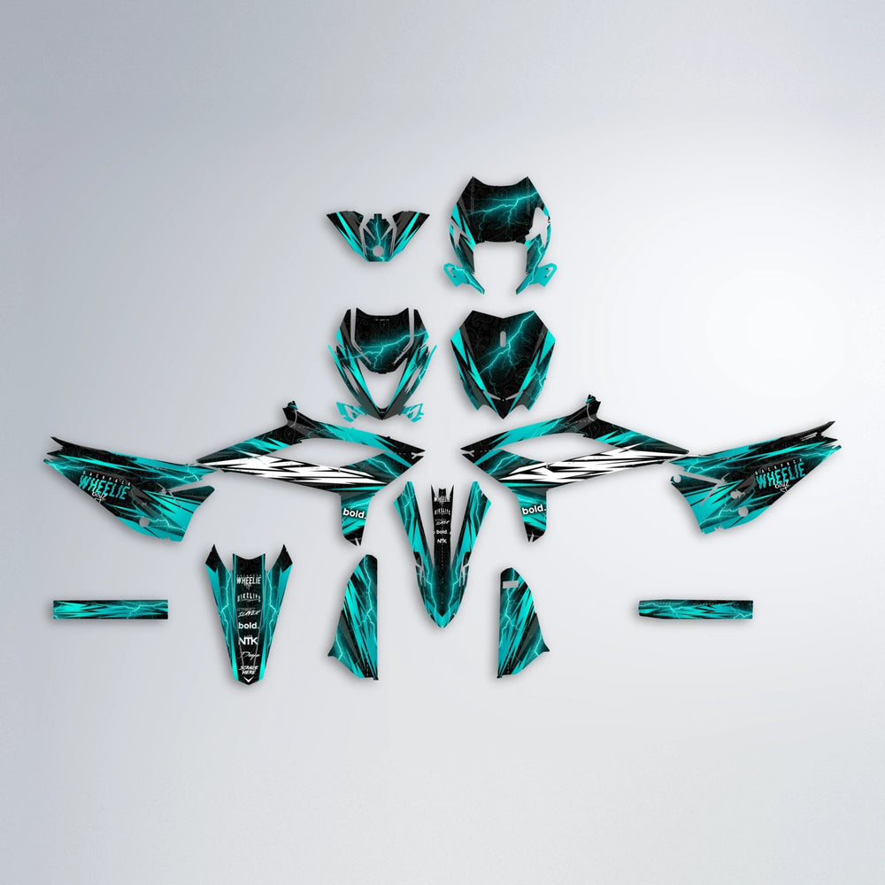 CAUTION Beta graphics kit parts layout in Teal