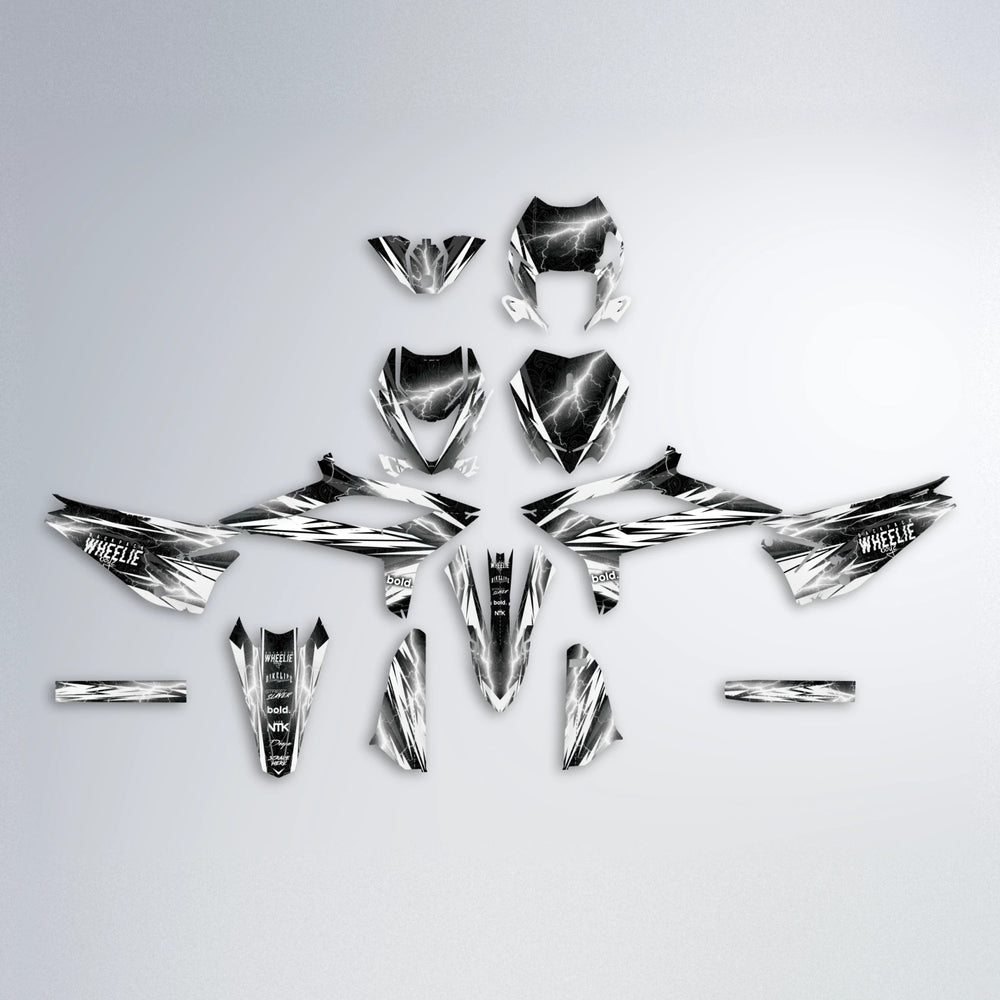 CAUTION Beta graphics kit parts layout in White