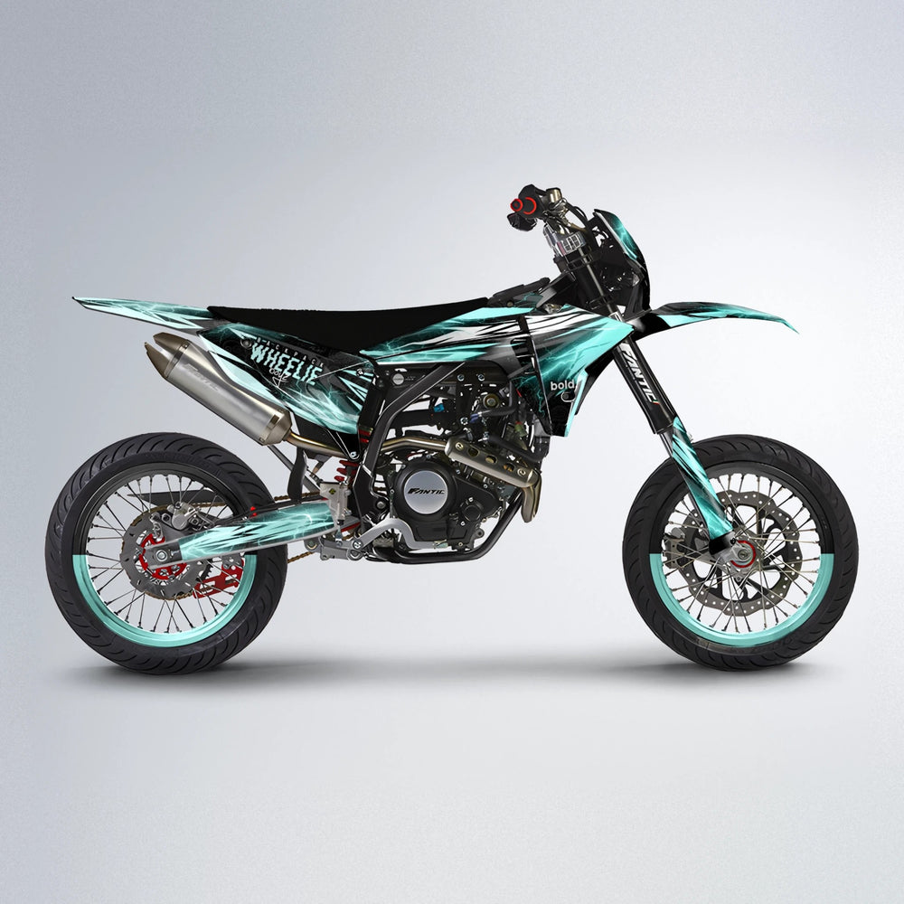 CAUTION Fantic supermoto graphics kit in Mint