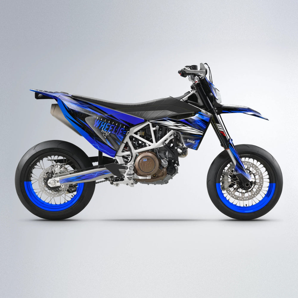 CAUTION Husqvarna 701 supermoto graphics kit in Blue