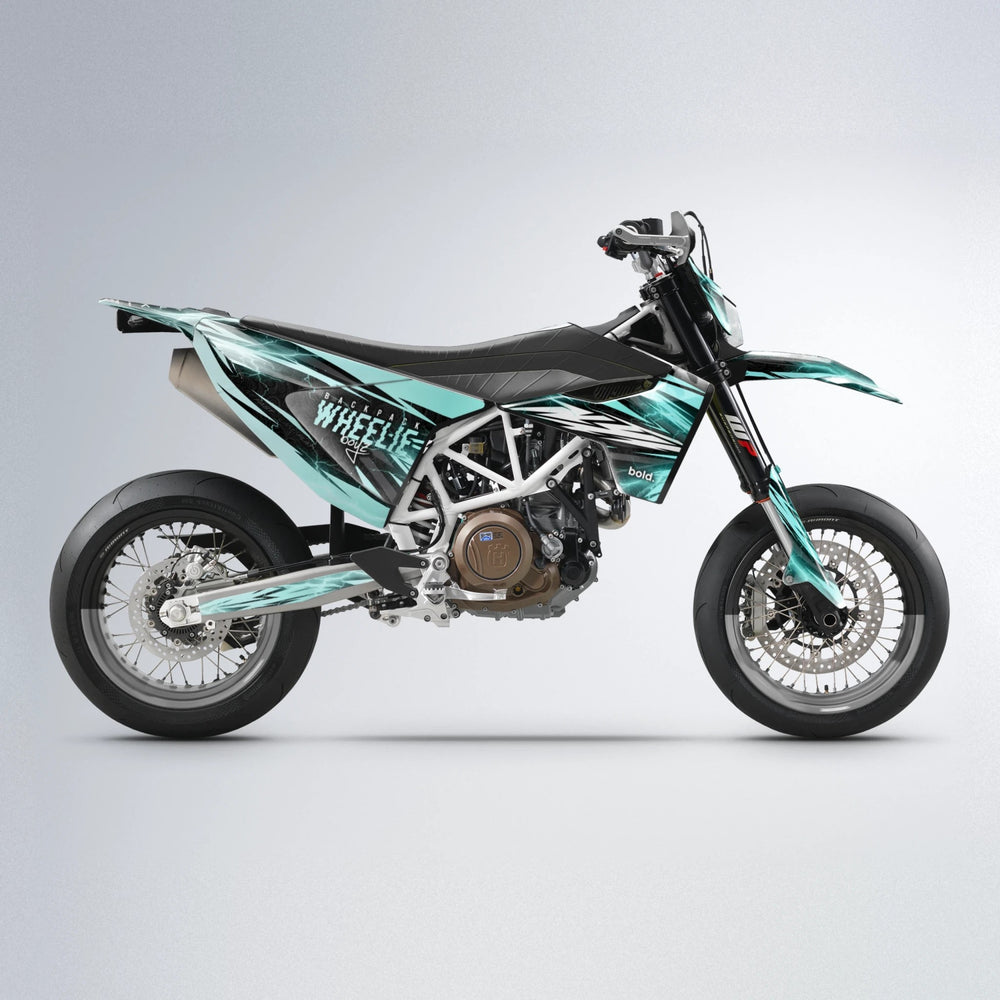 CAUTION Husqvarna 701 supermoto graphics kit in Mint