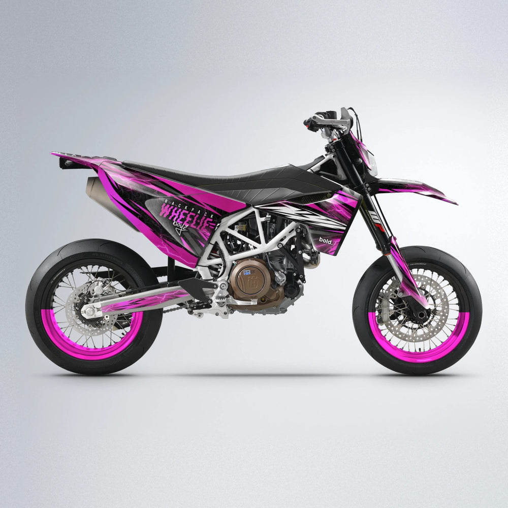 CAUTION Husqvarna 701 supermoto graphics kit in Pink