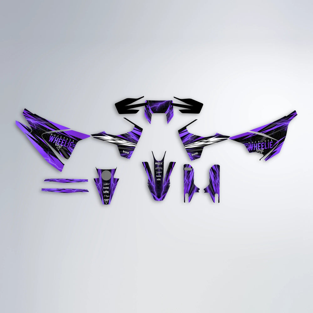 CAUTION Husqvarna 701 graphics kit parts layout in Purple
