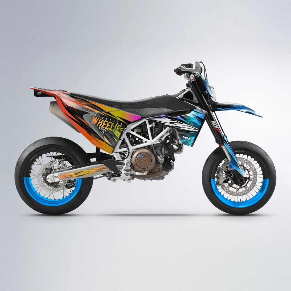 CAUTION Husqvarna 701 supermoto graphics kit in Sunset Fade
