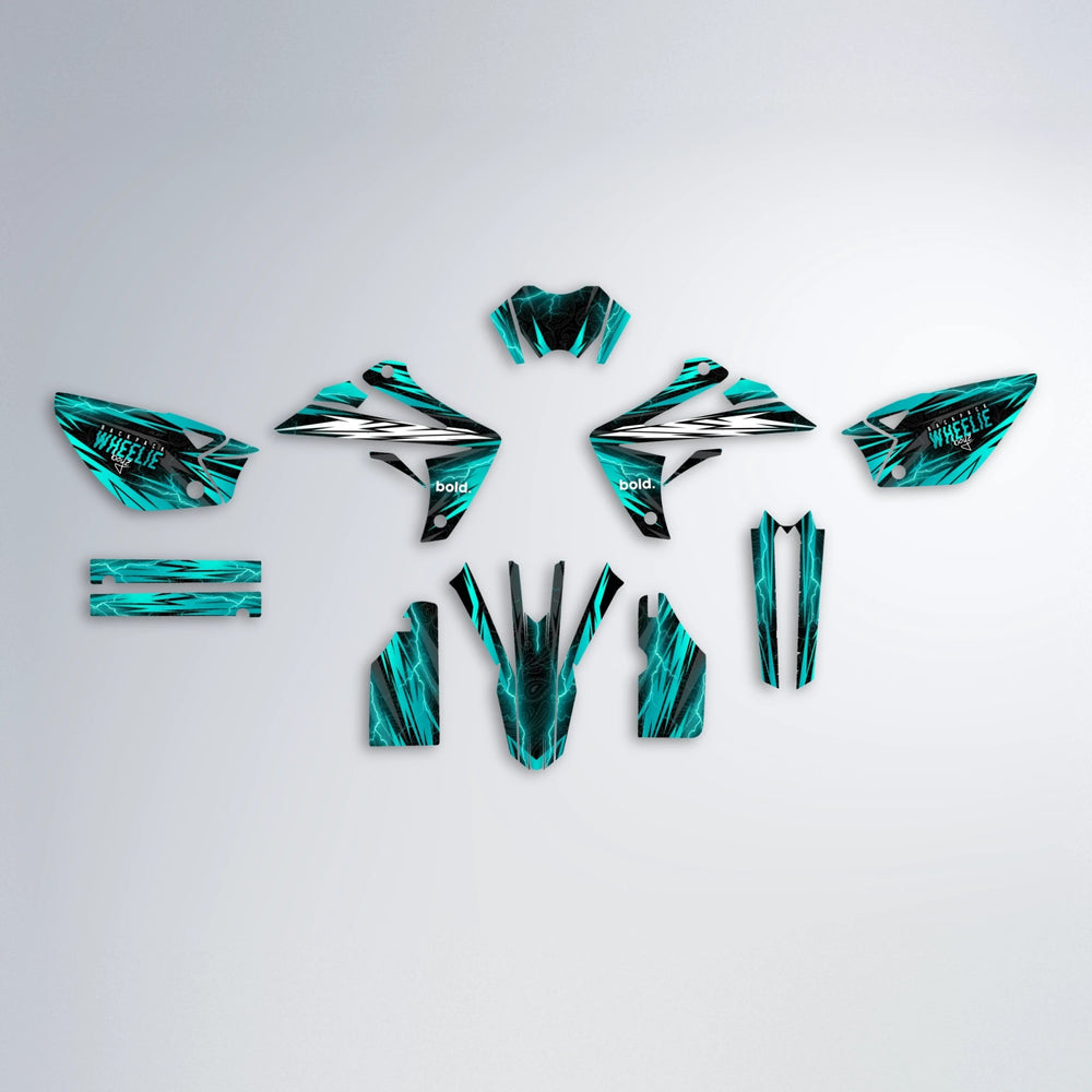 CAUTION Rieju MRT graphics kit parts layout in Custom Colour