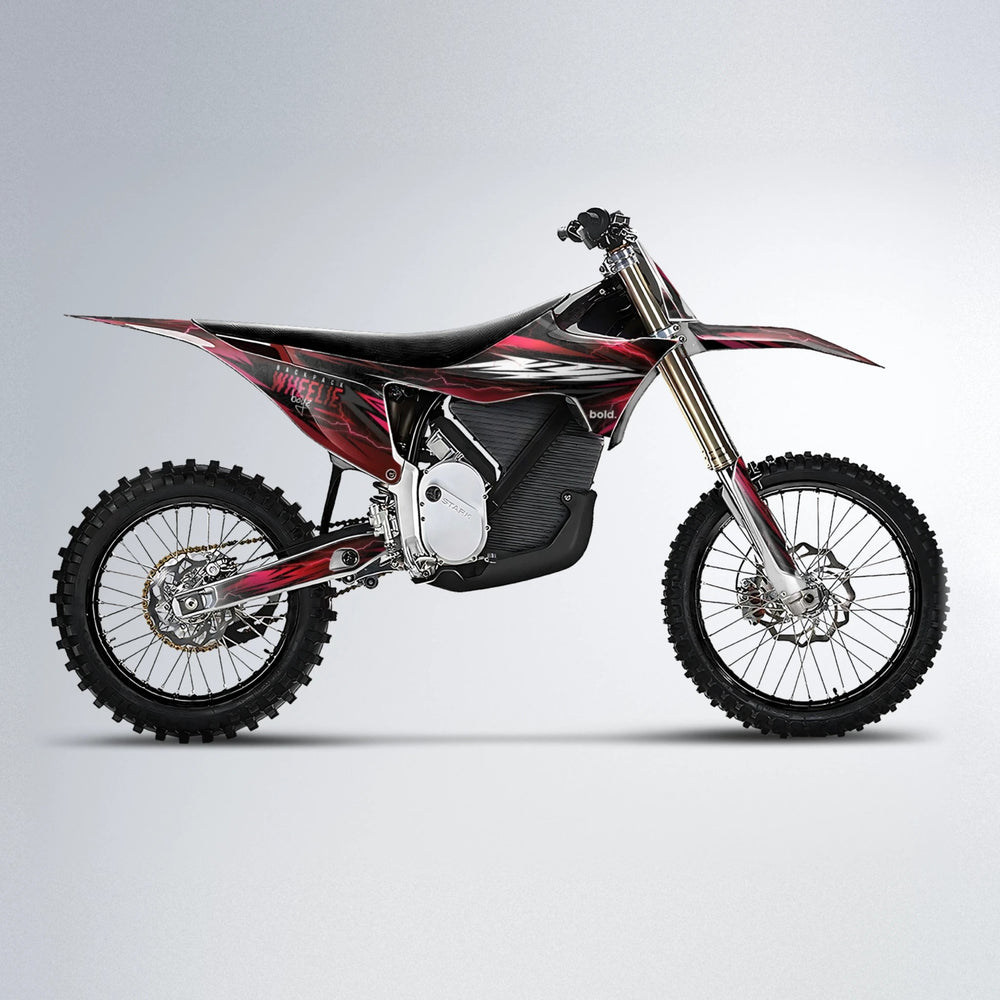 CAUTION Stark Varg MX motocross graphics kit in Black & Red