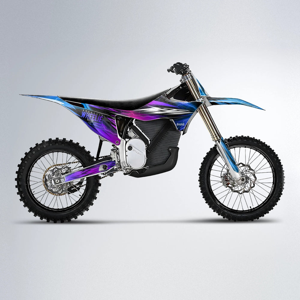 CAUTION Stark Varg MX motocross graphics kit in Blue Purple Fade