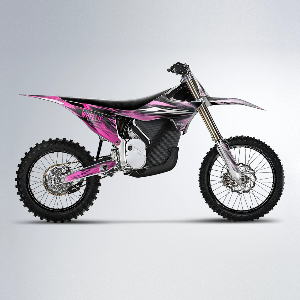 CAUTION Stark Varg MX motocross graphics kit in Flamingo