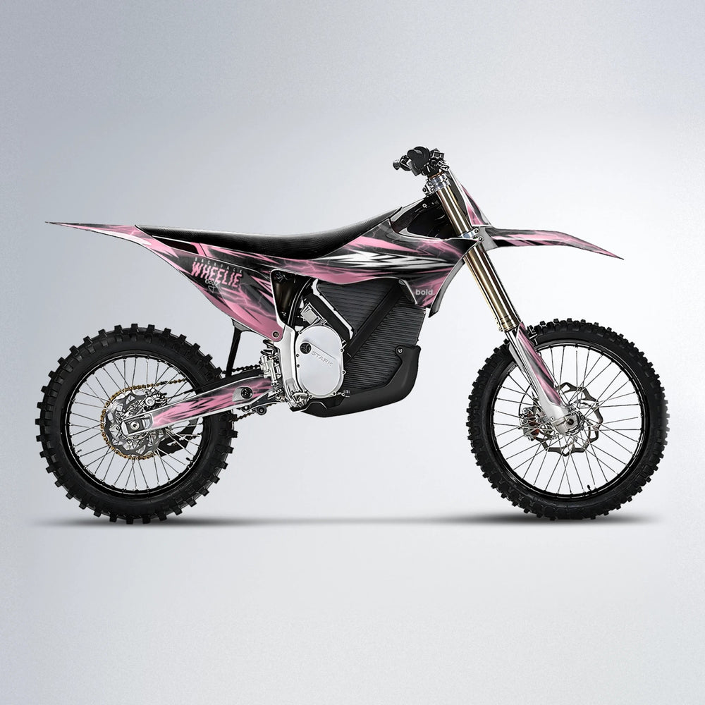 CAUTION Stark Varg MX motocross graphics kit in Sakura Pink