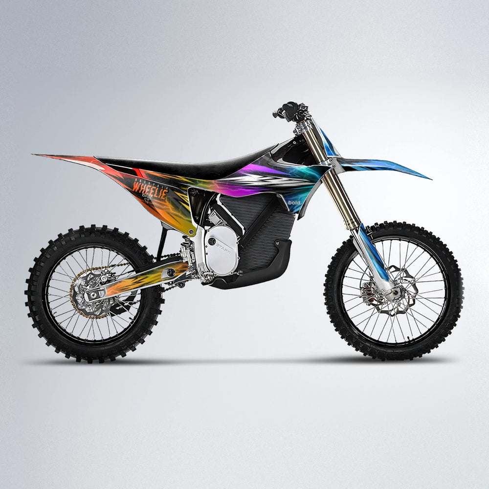 CAUTION Stark Varg MX motocross graphics kit in Sunset Fade