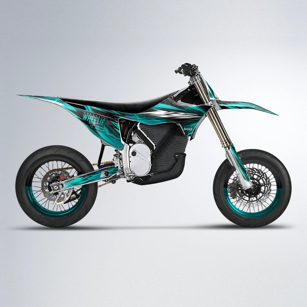 CAUTION Stark Varg SM supermoto graphics kit in Custom Colour