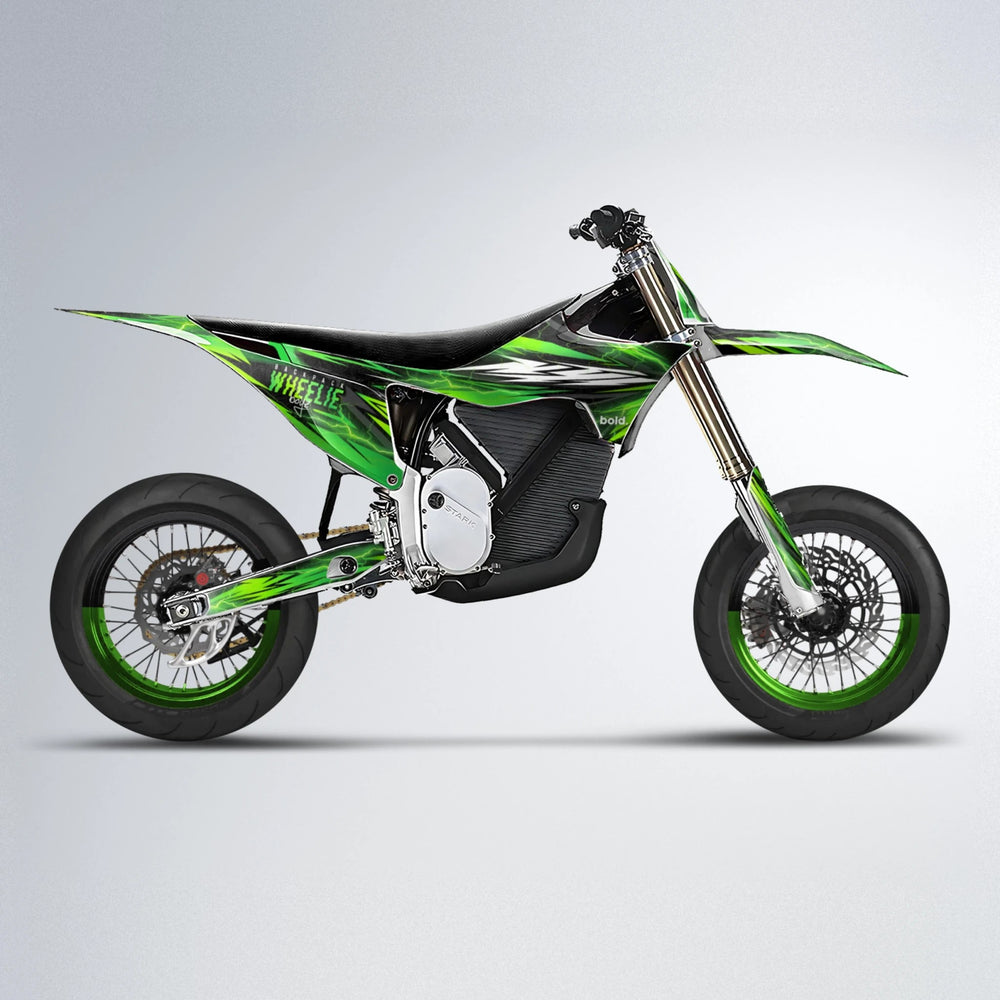 CAUTION Stark Varg SM supermoto graphics kit in Green