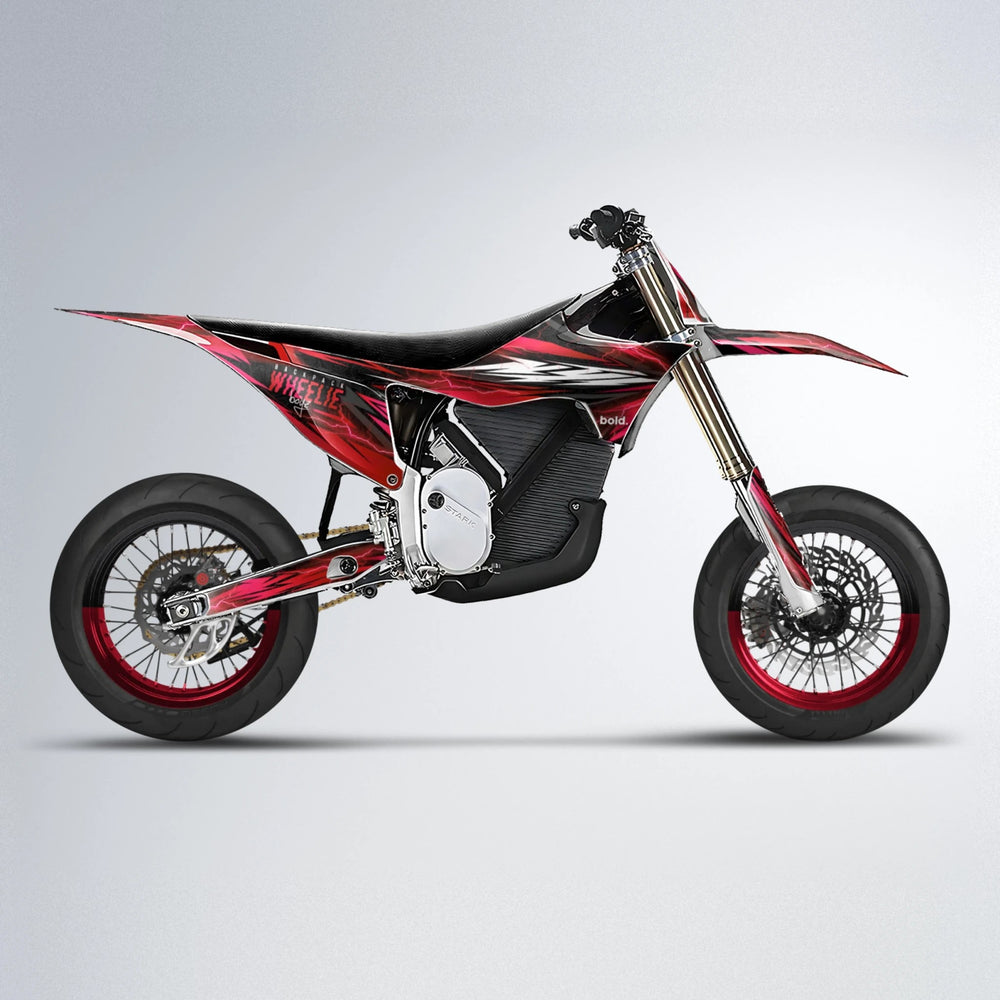 CAUTION Stark Varg SM supermoto graphics kit in Red