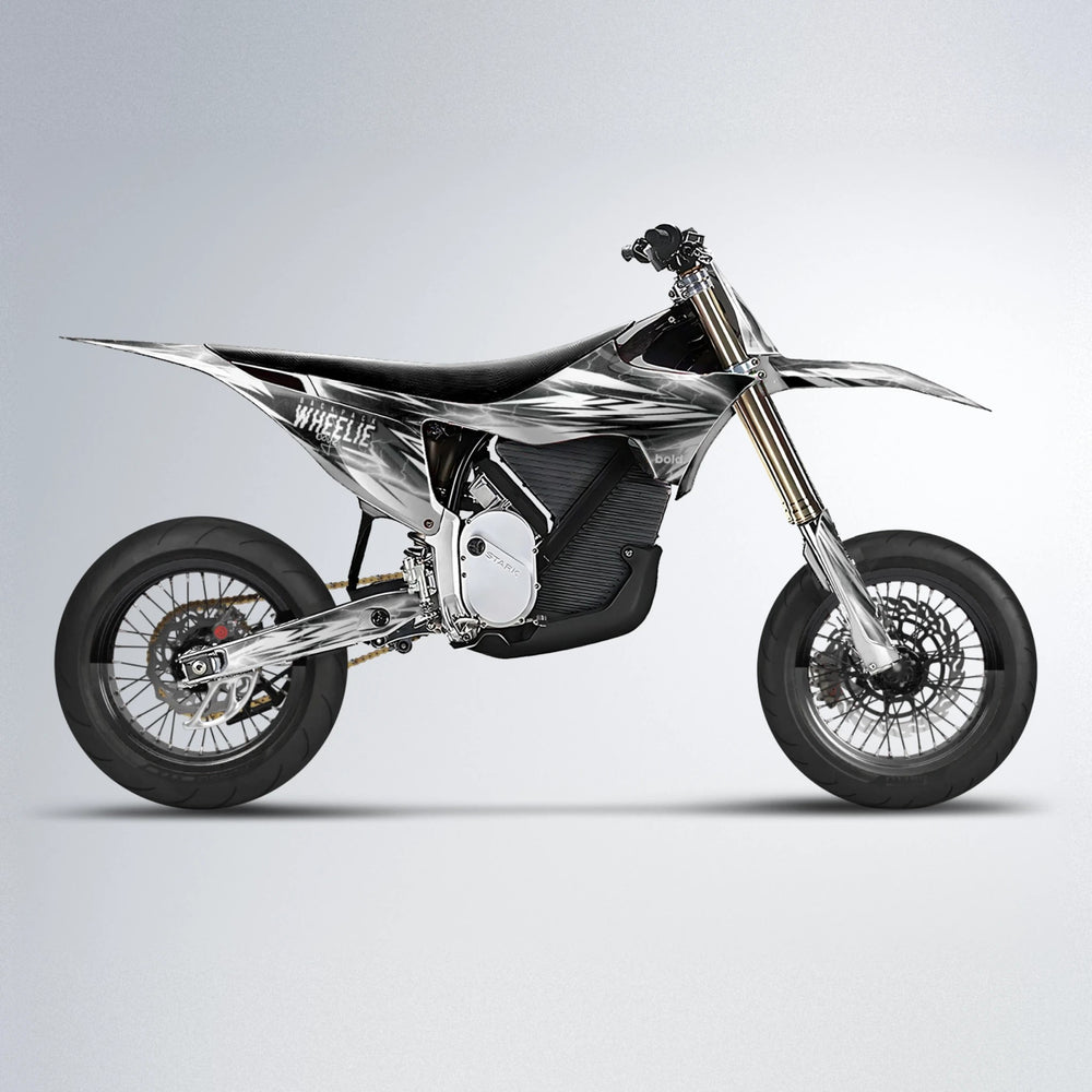 CAUTION Stark Varg SM supermoto graphics kit in White