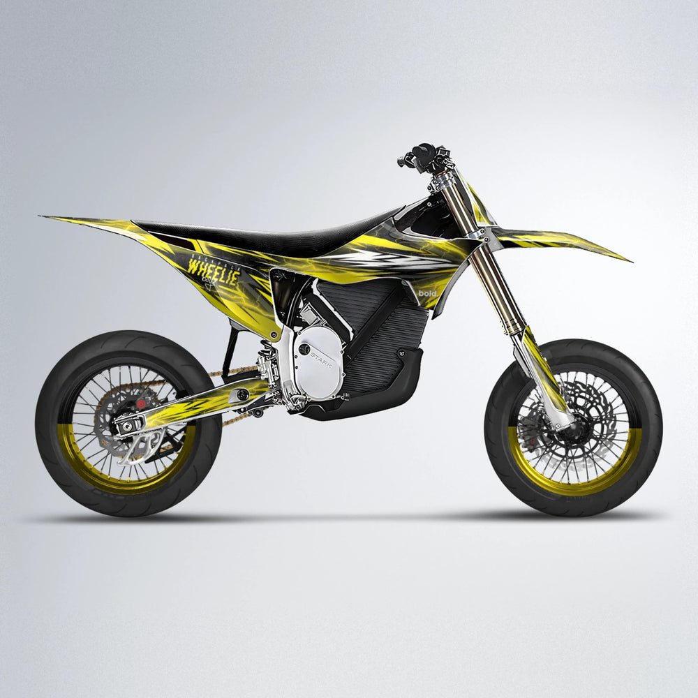 CAUTION Stark Varg SM supermoto graphics kit in Yellow