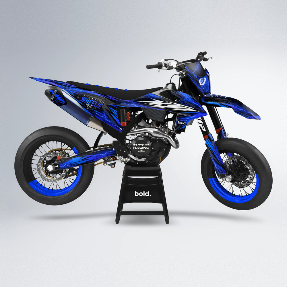 CAUTION supermoto graphics kit in Blue