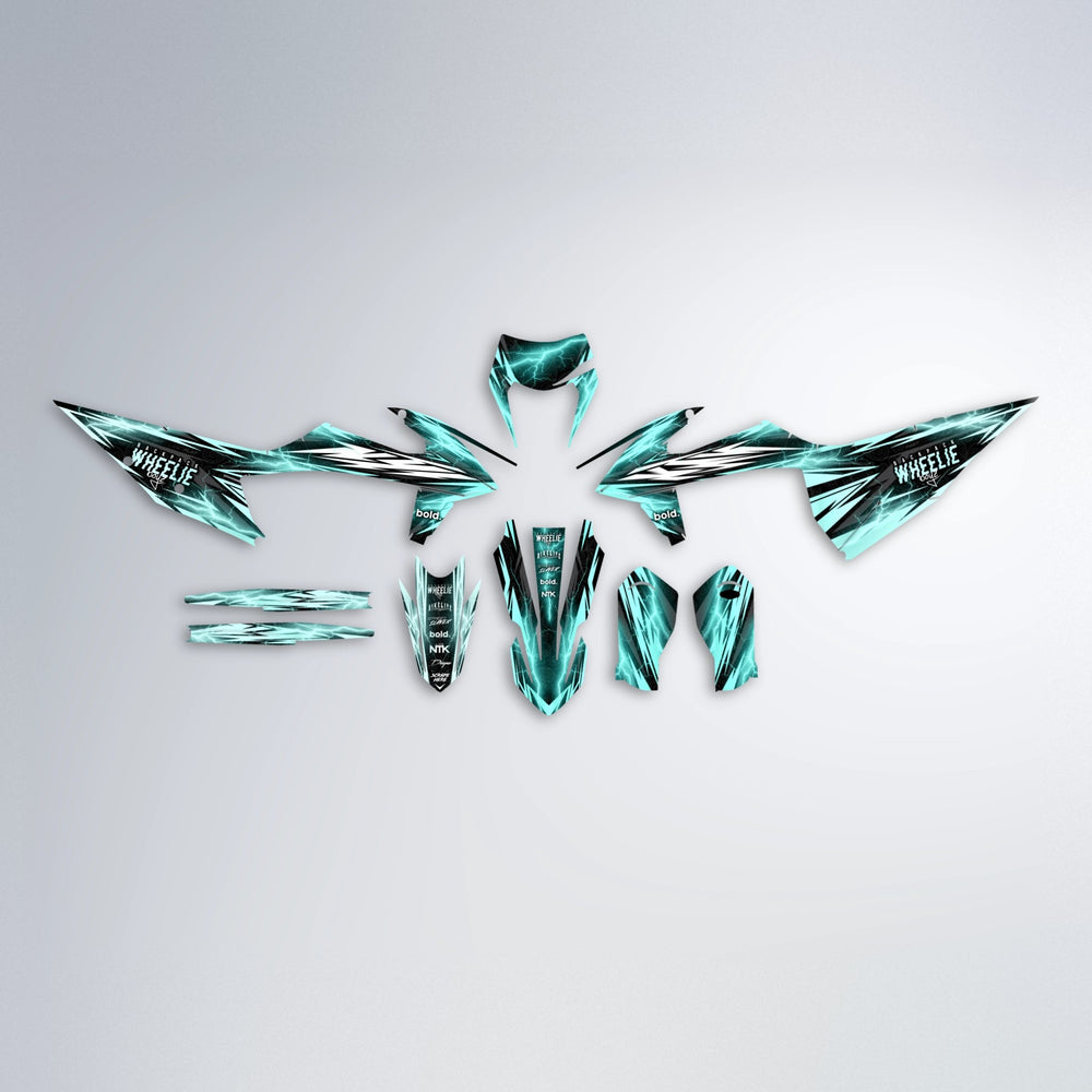 CAUTION graphics kit parts layout in Mint