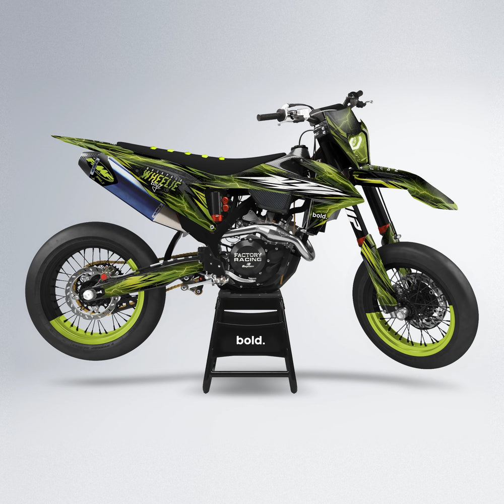 CAUTION supermoto graphics kit in Olive