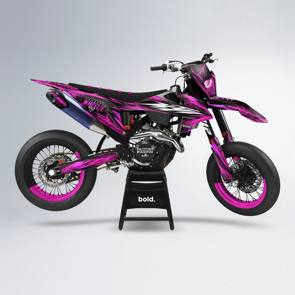 CAUTION supermoto graphics kit in Pink