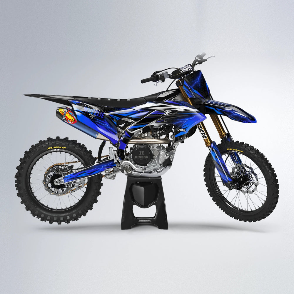 CAUTION Yamaha YZF MX motocross graphics kit in Blue